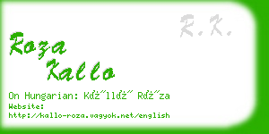 roza kallo business card